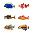 thumbnail image 2 of maskred Electric Cat Toy Simulation Plush Fish Shape Toy Doll USB Funny Interactive Pets Pillow for Cat Kitty Kitten No.1, 2 of 4