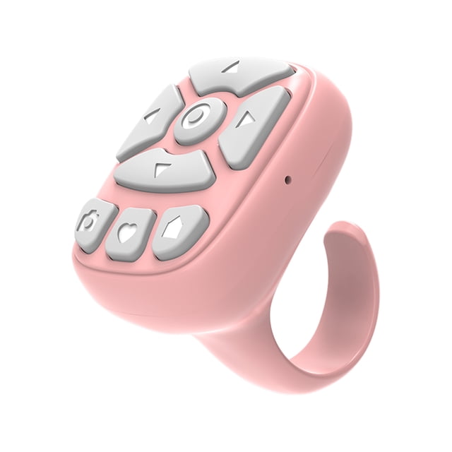 Baohd Bluetooth Controller For Remote Liking And Page Flipping On Phone Selfies Video Scrolling Controller Pink