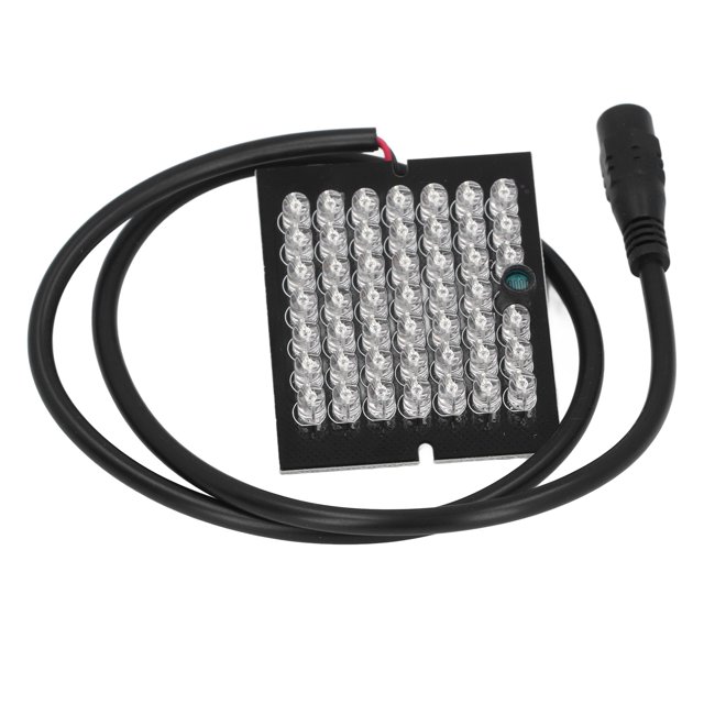Infrared Camera Auxiliary Lamp, 940nm Camera Light Board DC12V 48 Black Discrete LEDs Automatic Sensing Built in Light Sensor for Home Indoor Use