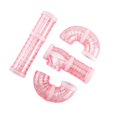 thumbnail image 4 of Hamster Tube Set Curved Pipe DIY Pet Cage Tunnel for Small Animals Mouse Rat Pink, 4 of 8