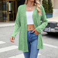 thumbnail image 2 of Yuyuzo Womens Fall Cardigan Ribbed Knit Long Sleeve Sweaters Open Front Lightweight Outwear Coat, 2 of 7