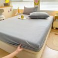 thumbnail image 2 of Grey Fitted Sheet And Bed Cover Set Deep Pocket Design 78.74X59.06 Inches Soft Ultra Fine Plush Material Shrink Fade Resistant Grey, 2 of 6