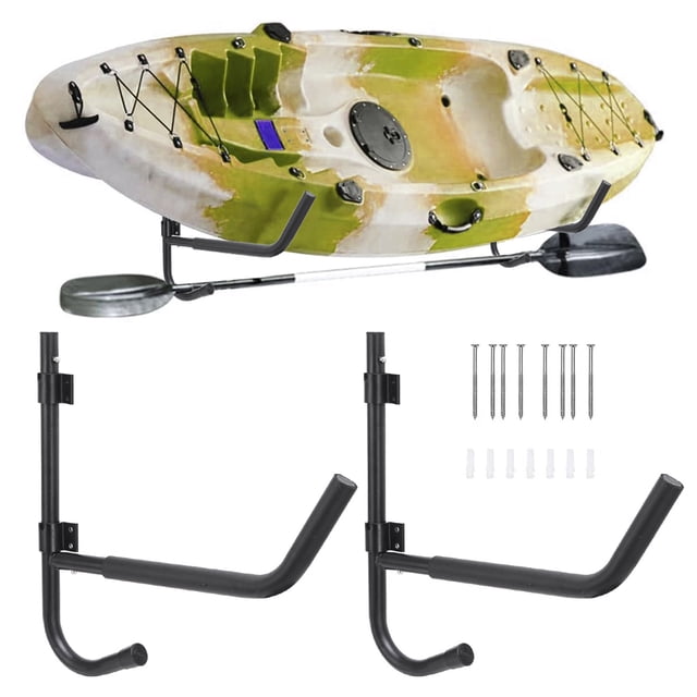Support Mural Réglable pour Kayak - Rangement Rotatif pour Canoë Gain de Place avec Protection en Caoutchouc pour un Rangement en Toute Sécurité des Bateaux Gonflables