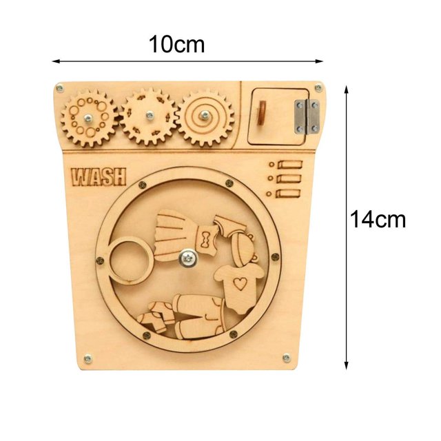 Planche d'Activités pour Enfants Matériel DIY Planche Montessori Planche Sensorielle Pièces pour Cadeaux Machine à Laver