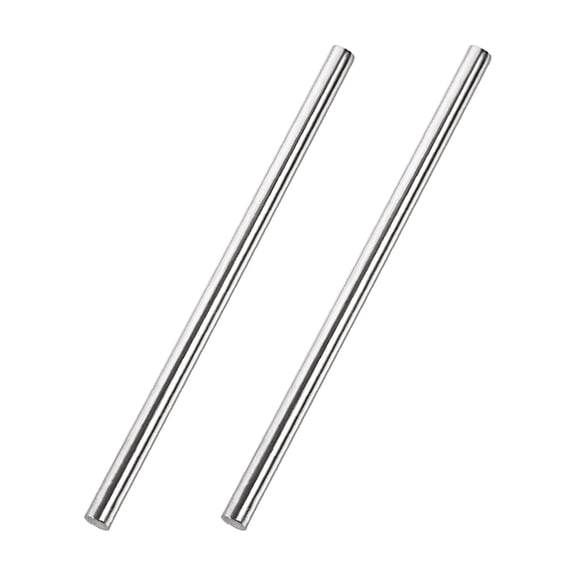 5mm x 100mm 304 Stainless Steel Solid Round Rod for DIY Craft - 2Pcs