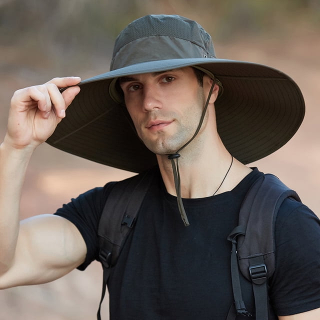 Sun Hats Men Outdoor Sun Protection Fisherman Foldable Bucket Hat Double Faced Cap Sun Hat