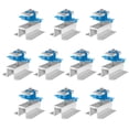 thumbnail image 1 of JUNWELL 10Pcs Solar Panel Mid Clamps 3.6 Thick Solar Panel Brackets Lightweight Solar Panel Aluminum Mounting Clamps Durable Panel Mounting Rail Fixing Brackets for Solar Panel, 1 of 10
