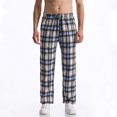 thumbnail image 4 of asjyhkr Mens Pajama Pants Drawstring Elastic Waist Lightweight Lounge Trousers with Pockets, 4 of 6