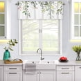 thumbnail image 4 of Birdeem Valances for Windows, Bathroom Curtains Window, Short Floral Small Window Valance Curtains for Bathroom Kitchen Cafes Thermal Insulating Tier Curtains 52X18Inch Colorful Flowers Leaves Plants, 4 of 6