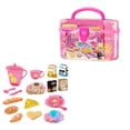 thumbnail image 1 of Pink 25 Piece Kids Tea Set Toy Kitchen Utensils Play Food Set Pretend Play Toy High Tea Dessert Set Storage Box Included 11.8X7.9X3.9 Inches, 1 of 6
