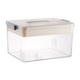 thumbnail image 2 of FHBVT Multi-Layer Transparent Medicine Storage Box Large Capacity Clear Plastic Compartments Household Medical Supplies Organizer Portable Durable Family-Friendly for Home Travel Medication Storage, 2 of 6