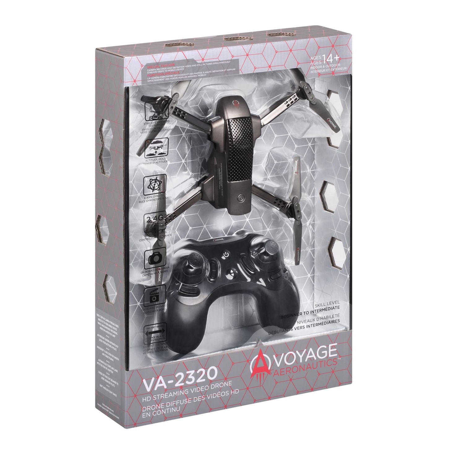 Refurbished Voyage Aeronautics VL-6242 HD Streaming Video Drone, Black