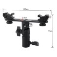 thumbnail image 1 of Dioche Dual Hot Shoe Bracket, Light Stand Bracket, Lightweight For Holding Umbrellas Most Flash, 1 of 8