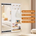 thumbnail image 3 of Hidden Wall Mirror  2 in 1 Full Length Mirror, Entryway Wall Mounted Cabinet with Sliding Pegboard Display Shelf for Entryway Bedroom Living Room Decorative, 3 of 8