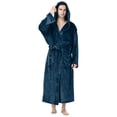 thumbnail image 1 of SHTXOZHI Men's Flannel Robe Warm Fleece HoodedSpa Bathrobe Winter Soft Robes with Pockets, 1 of 5
