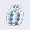 thumbnail image 2 of E-114 Blue Double Row Circular Leg Massage Roller For Cellulite Muscle Relaxation Performance Gear, 2 of 4