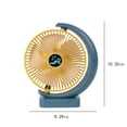 thumbnail image 3 of Dvkptbk Desk Fan Rechargeable, USB Battery Operated Fan 3 Speed, Small Box Fan for Bedroom Office Home, 3 of 8