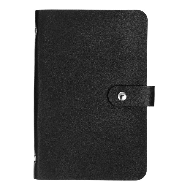 Uxcell 100 Envelope Challenge Binder, Soft PU Leather Savings Challenges Book with Envelopes Money Saving Binder with Horizontal Insert for Budgeting Saving Expense, Black