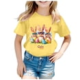 thumbnail image 4 of T-Shirts pour Garçons, Manches Courtes, Chandail de Pâques, Mignon Lapin Imprimé, Hauts d'Été, Col Rond, T-Shirts, T-Shirts pour Filles 8-10 Ans, 4 of 4