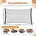 thumbnail image 2 of Dog Car Barrier, Dog Barrier for Car Dog Car Divider Back Seat Barrier, Dog Barrier for Suv Car Pet Barrier, 51in x 35in Car Divider for Dogs Car Net for Dogs, 2 of 7