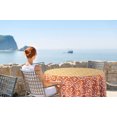 thumbnail image 2 of Vargottam Indoor/OutdoorRoundTablecloth 58 InchRoundTablecloth Waterproof PatioTableCloths,Spring/SummerTableCovers For Backyard CircularTable/Bbqs/Picnic -Orange, 2 of 8