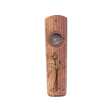 TFixol Handcrafted Walnut Kazoo with 2 Flute Films & Washer - Perfect Musical Gift for Adult Enthusiasts