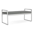 thumbnail image 1 of Gansett Reception Waiting Room 2-Seat Bench / Silver Steel / Light Gray, 1 of 5