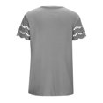 thumbnail image 4 of Birdeem T-Shirt Mode Décontracté pour Femmes, Manches Courtes, Couleur Unie, Blouse, 4 of 6