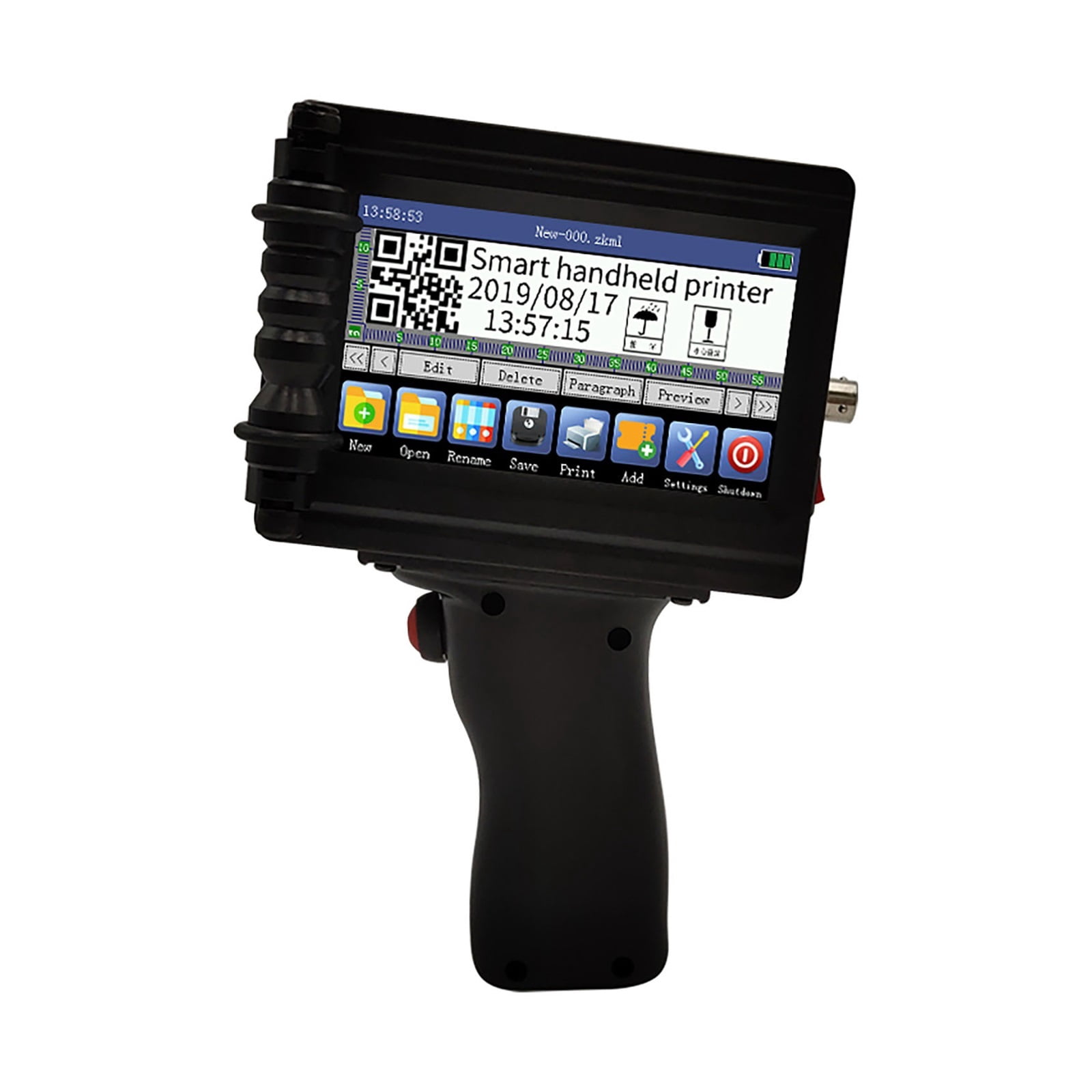 Smart Touch Inkjet Printer, 2-12MM Font Height Handheld Printer, For Batch Number/serial Number/label/barcode, Quick Dry