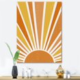 thumbnail image 1 of Designart Minimalist Bright Shining Orange Sun Rays II Canvas Wall Art, 1 of 4