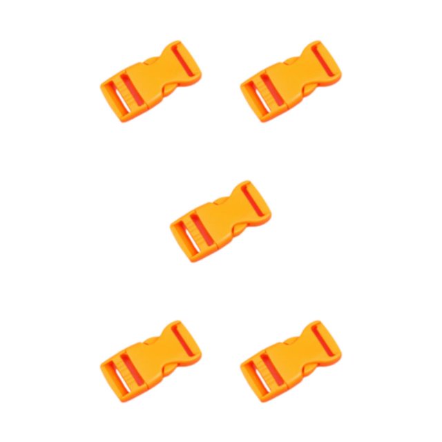 Transemion 10pcs Clasp Belt Buckles Designed To Life Easier Wherever Are Multi-Color Orange color 5Set