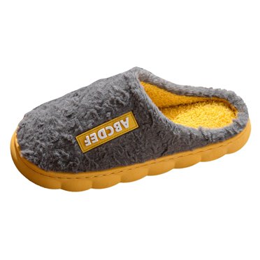 Kogui House Shoes for Men Slippers for Women Men Furry Indoor House Shoes Soft Rubber Sole Sock Shoes Slip On Shoes for Bedroom Home Office Travel Size 10 (Grey,10)