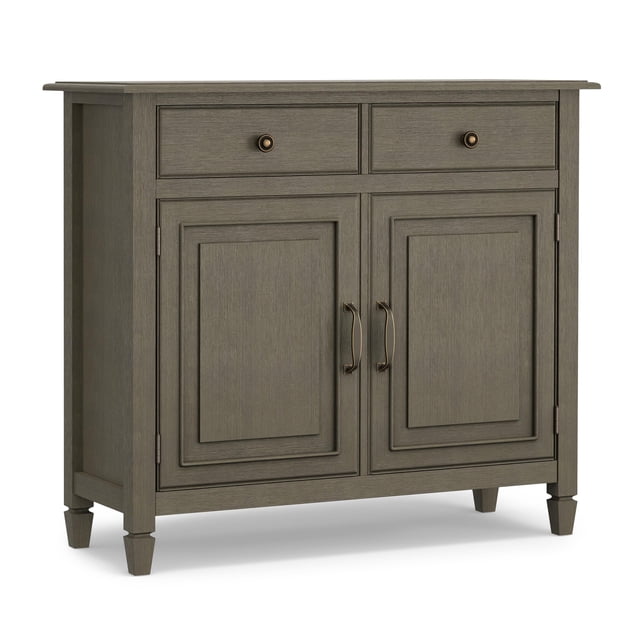 Connaught Armoire de Rangement d'Entrée Traditionnelle en Bois de 40 Pouces de Large, Gris Rustique