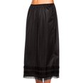 thumbnail image 3 of Jupe-culotte Mi-Longue pour Femmes Imitation Soie Dentelle Jupe-Culotte Mi-Longue Rallonge Noir G, 3 of 4