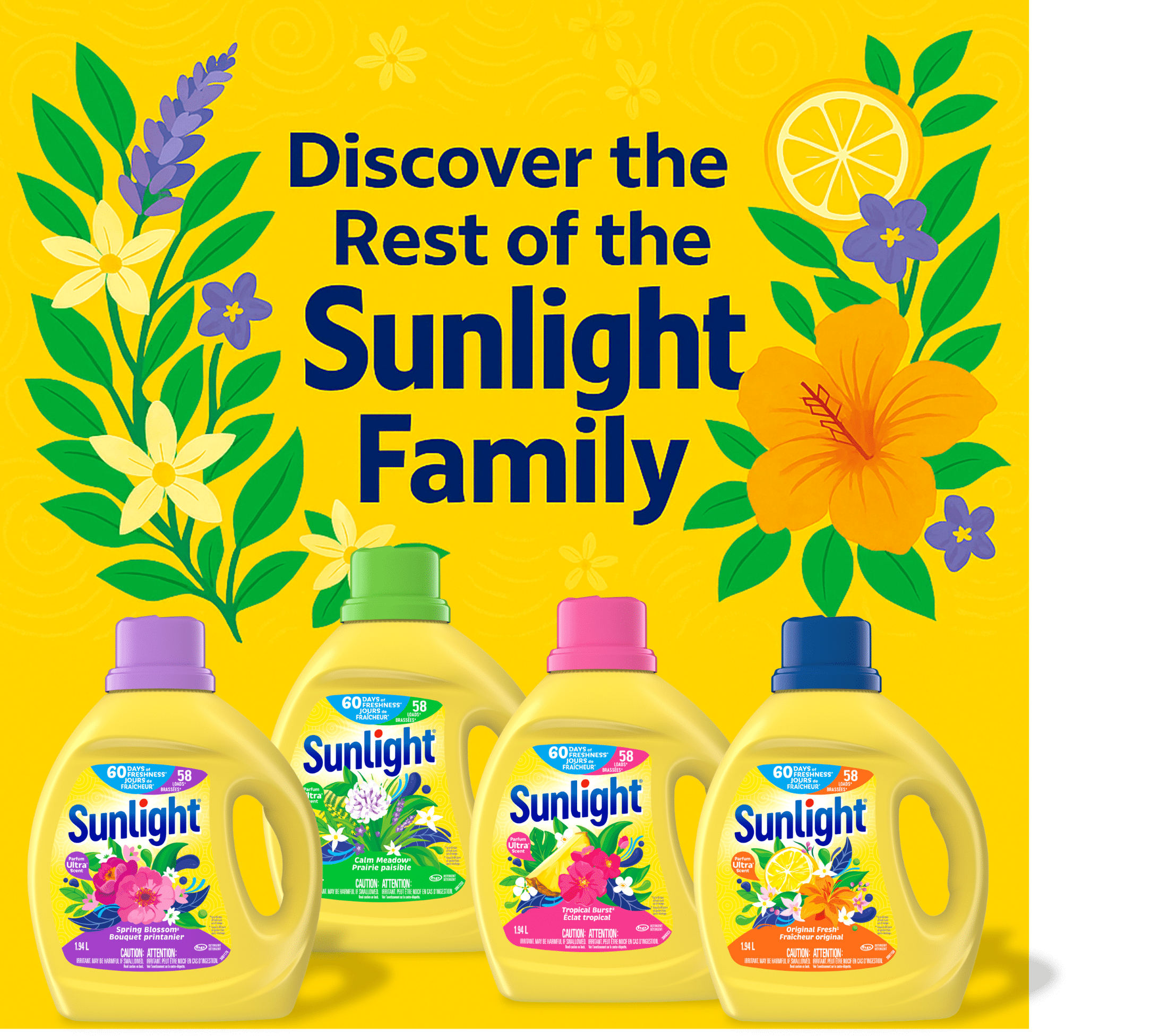 Sunlight® Original Fresh – Liquid Detergent 1.94L, 58 Wash Loads