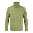 thumbnail image 2 of IROINNID Men's Turtleneck Long Sleeve Jumper Mid-Length Solid Color Knit Pullover Autumn And Winter Daily Commuting Trend Personality High Neck Sweater, 2 of 4