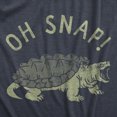 thumbnail image 2 of Mens Oh Snap T Shirt Funny Sarcastic Snapping Turtle Joke Tee for Guys (Heather Navy) - 5XL, 2 of 3