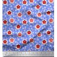 thumbnail image 1 of Soimoi Poly Georgette Fabric Dot & Floral Artistic Print Sewing Fabric Yard 52 Inch Wide, 1 of 5
