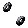 thumbnail image 2 of kurtrusly Unique Vintage Steel Ring Suitable For All Genders Gifts For Friends Metal Ring For Men Vintage Rings All black 7 2Set, 2 of 6