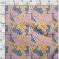 thumbnail image 2 of oneOone Georgette Viscose Fabric Rectangle & Triangle Geometric Print Fabric By The Yard 42 Inch Wide, 2 of 4