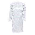 thumbnail image 4 of LUOGENLI Robe pour Enfants à Pois Fins Pailletée à Sequins à Manches Longues à Col Ras du Cou Robe T-Shirt Droite Jupe Maxi avec Short et Fente Argent 3-4 Ans, 4 of 4