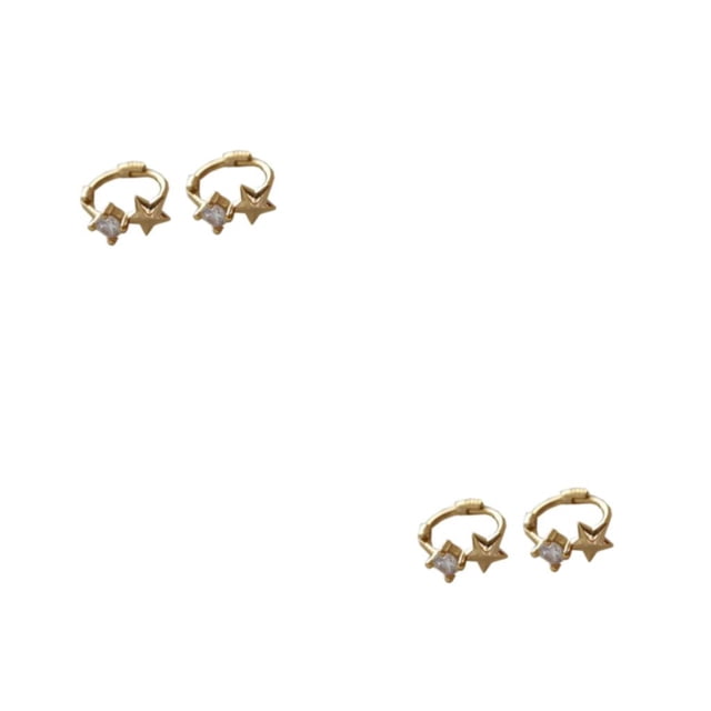 maskred Two Size Options For These Stunning Silver Earrings Llightweight And Gift Gold 10MM 2Set