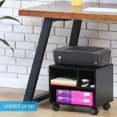 thumbnail image 3 of FITUEYES Mobile Printer Stand Under Desk Machine Work Modern File Cabinet Printer Cart with Wheels, for Home Office PS304003WB, 3 of 7