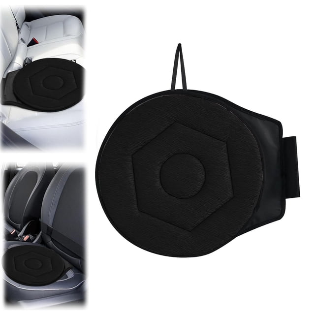 360° Swivel Car Seat Cushion for Comfortable Rotation - Non Rotating Seat Pad for Elderly and Car Interior Support
