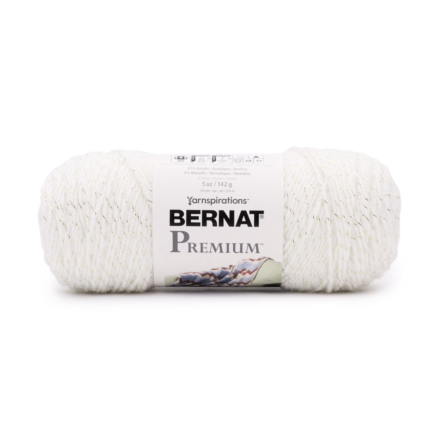 Bernat® Fil Scintillant Premium™, Acrylique #4 Moyen, 5oz/142g, 258 Yards