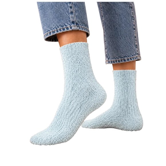 FAIWAD Fuzzy Socks for Women Thermal Fluffy Plush Crew Socks Fall Winter Casual Home Wear