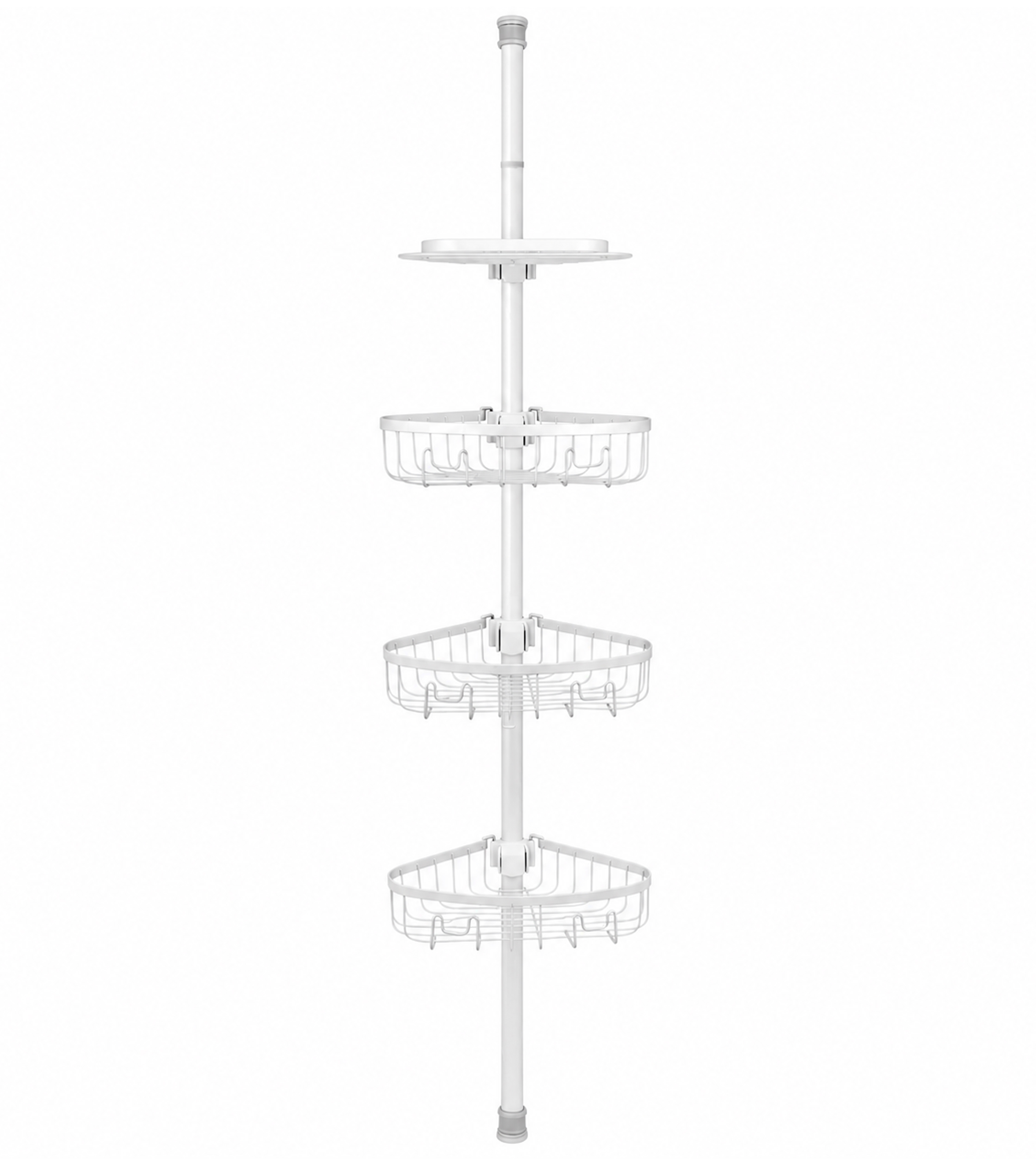 Era Neil Pole Shower Caddy White, 11.69 x 96in