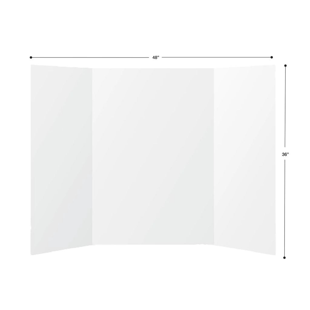 Formit Panneau De Présentation Pour Projets Triptyque Blanc 36 Po X 48 Po (91,4 Cm X 121,9 Cm)