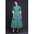 thumbnail image 4 of Bimba Ikat Button Down Dress Print Mandarin Collar Roll Up Sleeves Shirt Dress-XX-Large, 4 of 5