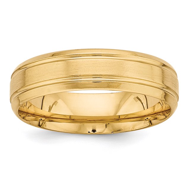Bague Fantaisie Légère en Or Jaune 14K à Ajustement Confortable